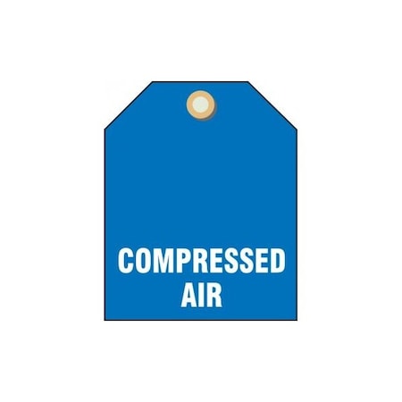 Accuform Valve ID Tag, COMPRESSED AIR, 2.5in x 2in, RP-Plastic, 5PK TDW210